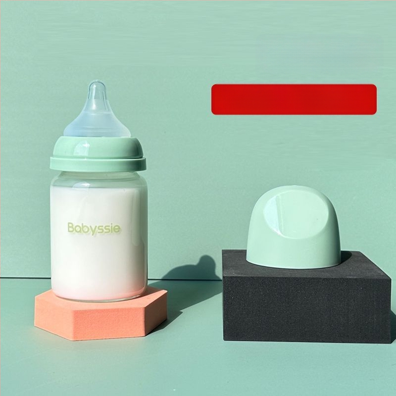 Rozsdamentes acélból készült anyatej tároló palack, egyenes test, standard átmérő, fogantyúval