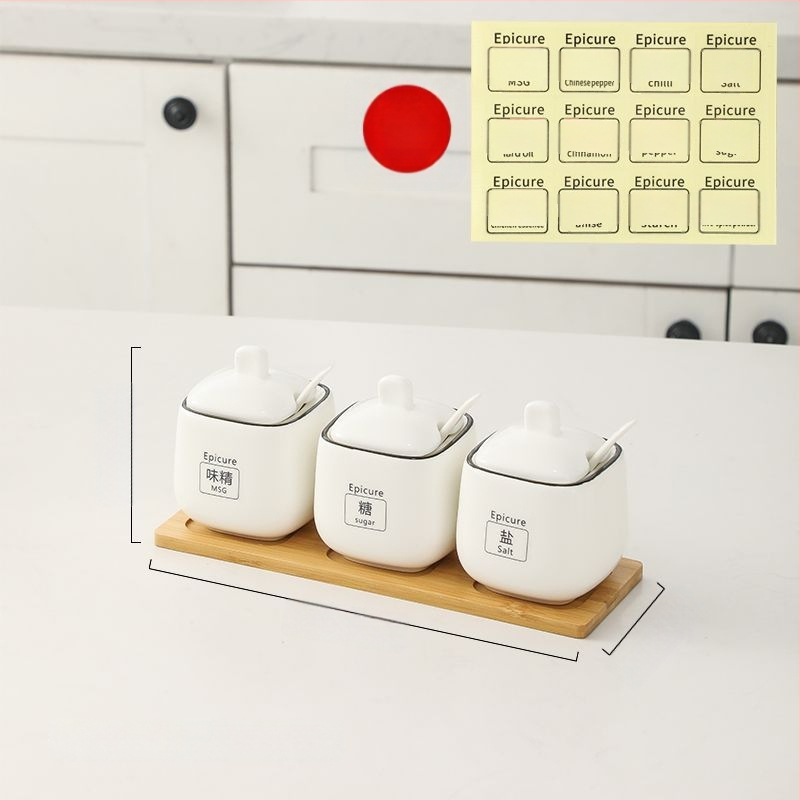 Kerámia fűszers tartó készlet — könnyű luxus stílus, anyag kerámia, testreszabás nélkül