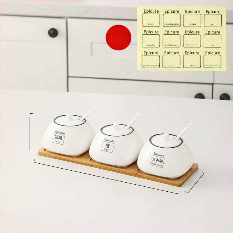 Kerámia fűszers tartó készlet — könnyű luxus stílus, anyag kerámia, testreszabás nélkül