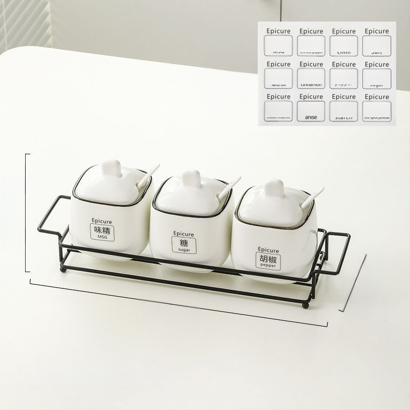 Kerámia fűszers tartó készlet — könnyű luxus stílus, anyag kerámia, testreszabás nélkül