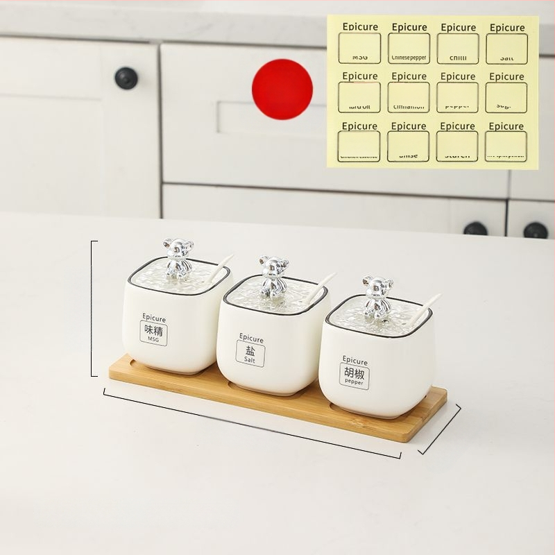 Kerámia fűszers tartó készlet — könnyű luxus stílus, anyag kerámia, testreszabás nélkül