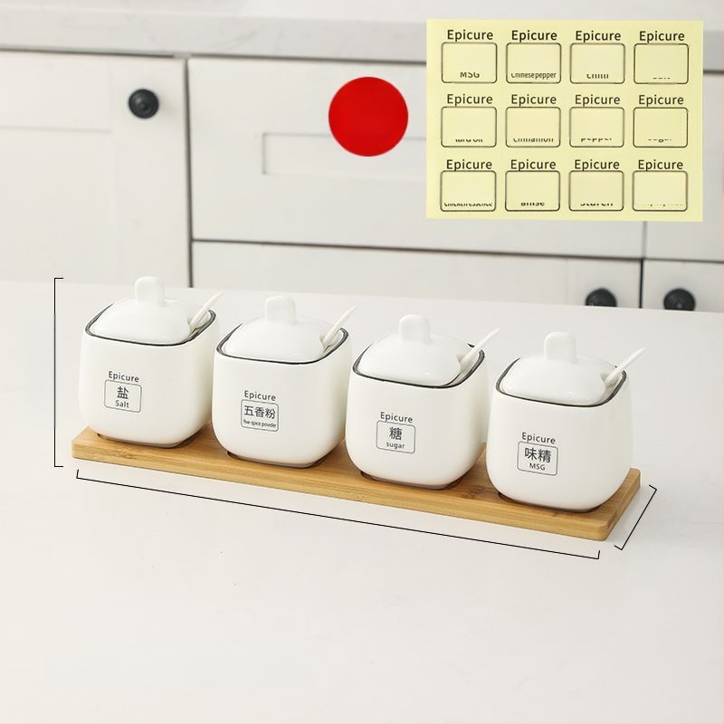 Kerámia fűszers tartó készlet — könnyű luxus stílus, anyag kerámia, testreszabás nélkül