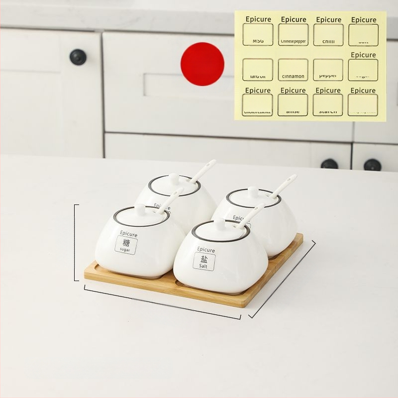 Kerámia fűszers tartó készlet — könnyű luxus stílus, anyag kerámia, testreszabás nélkül