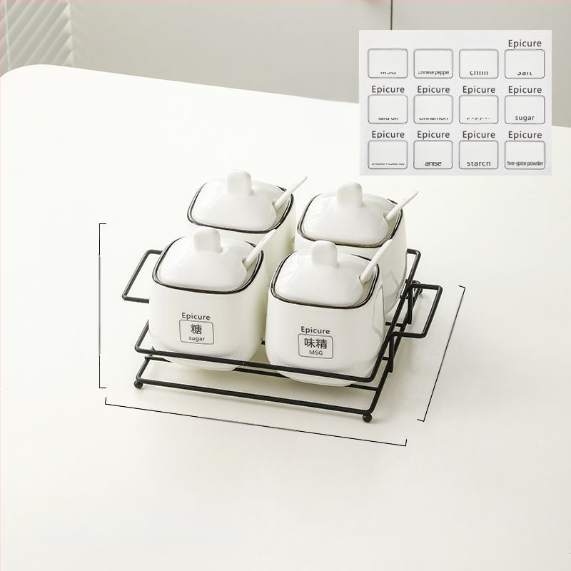 Kerámia fűszers tartó készlet — könnyű luxus stílus, anyag kerámia, testreszabás nélkül