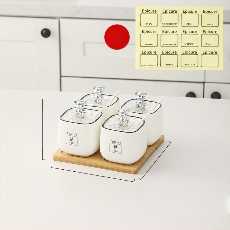 Kerámia fűszers tartó készlet — könnyű luxus stílus, anyag kerámia, testreszabás nélkül