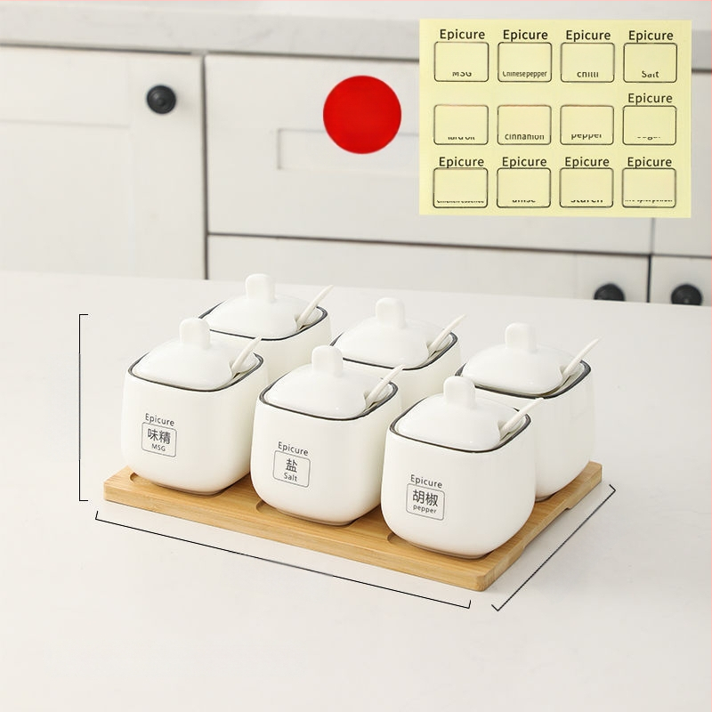 Kerámia fűszers tartó készlet — könnyű luxus stílus, anyag kerámia, testreszabás nélkül