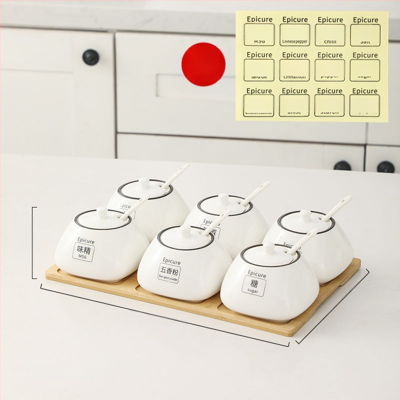 Kerámia fűszers tartó készlet — könnyű luxus stílus, anyag kerámia, testreszabás nélkül