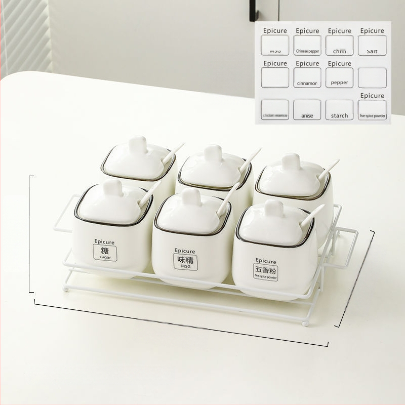 Kerámia fűszers tartó készlet — könnyű luxus stílus, anyag kerámia, testreszabás nélkül