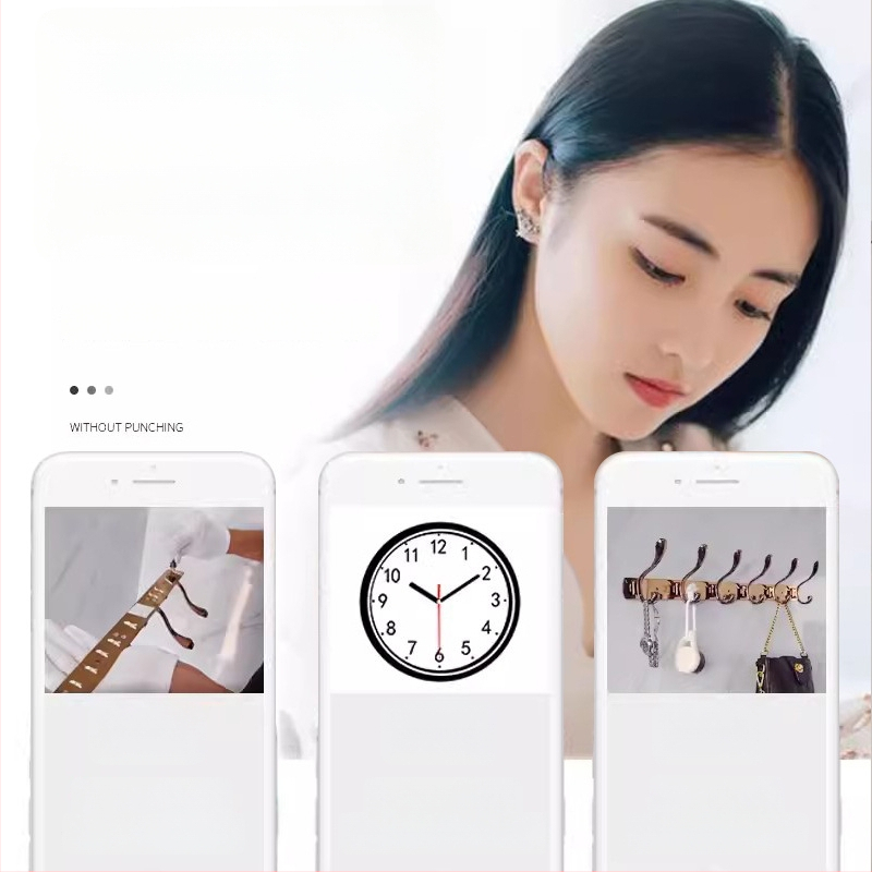 Стенно закачало за дрехи, неръждаема стомана, медно-титаново покритие, стил светло лукс, марка Liang, 820 g