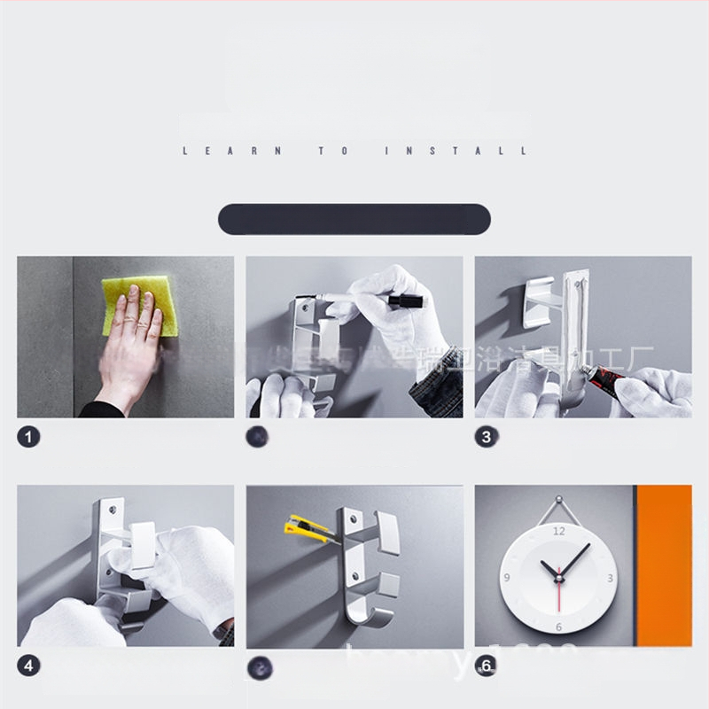 Стенна закачалка за мивка от Space Aluminum, модерн стил на проста естетика, тегло 0,056 кг, обработка Bright Light