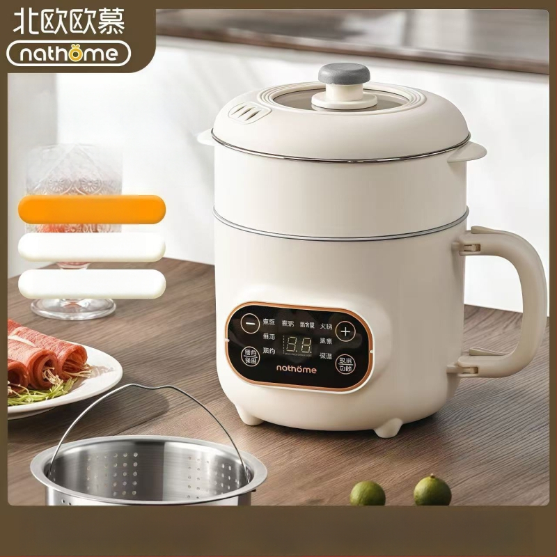 Мултифункционален електрически готвач с титанов вътрешен съд – 2.0L, управление механично/с микрокомпютър, таймер, бърза пара, грил и горещ пот