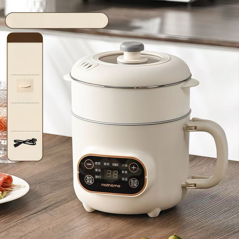 Мултифункционален електрически готвач с титанов вътрешен съд – 2.0L, управление механично/с микрокомпютър, таймер, бърза пара, грил и горещ пот