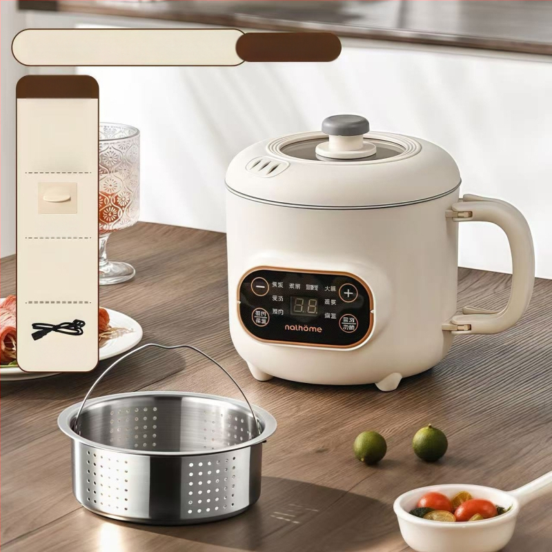 Мултифункционален електрически готвач с титанов вътрешен съд – 2.0L, управление механично/с микрокомпютър, таймер, бърза пара, грил и горещ пот