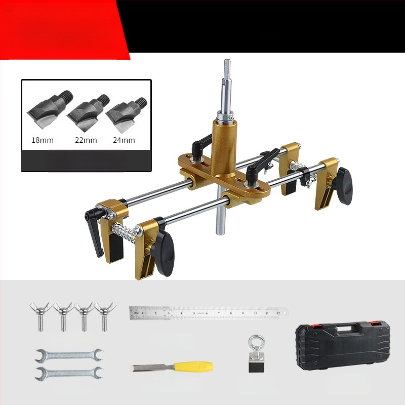 Kit deschidere a găurilor pentru încuietoare la uși din lemn masiv, montaj interior — set complet de instrumente pentru canelare, Fu City