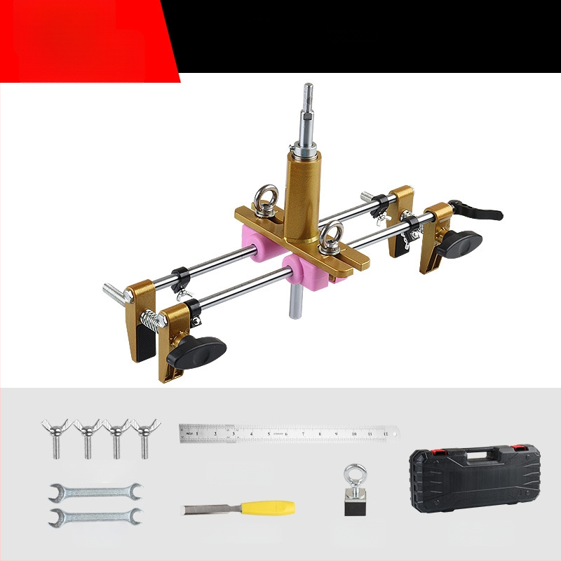 Kit deschidere a găurilor pentru încuietoare la uși din lemn masiv, montaj interior — set complet de instrumente pentru canelare, Fu City