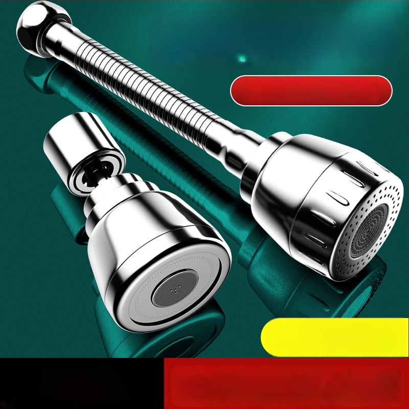 Konyhai csaptele meghosszabbítója, univerzális forgó fej, nyomás alatti permetezés elleni védelem, rozsdamentes acél