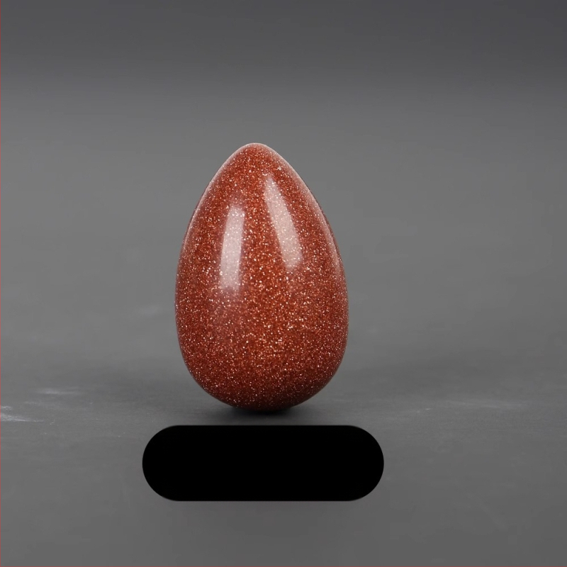 Φυσικός κρύσταλλος σε σχήμα αυγού — λίθος παλάμης διακοσμητικό, λεία επιφάνεια, μάρκα Ting Hong Jing Shi