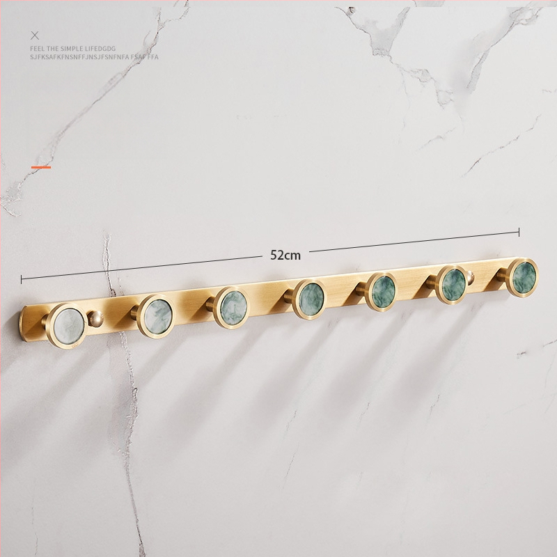 Стенно баня закачалка за дрехи и кърпи, меден материал, месингова тел изтеглена повърхност, стил лайт люкс, Ming Francium, 420 g