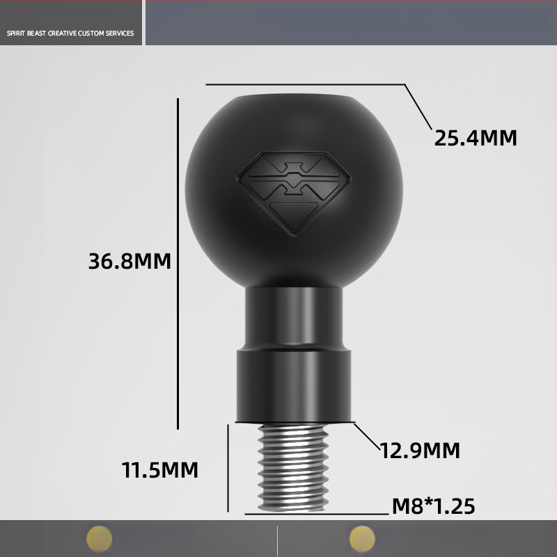 Električno vozilo: univerzalni nosač sa kugličnom glavom, spojni štap M6/M8/M10, promjer 17 mm, kuglična glava adapter 20 mm, 25 mm