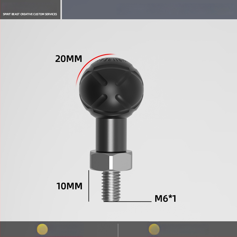 Električno vozilo: univerzalni nosač sa kugličnom glavom, spojni štap M6/M8/M10, promjer 17 mm, kuglična glava adapter 20 mm, 25 mm