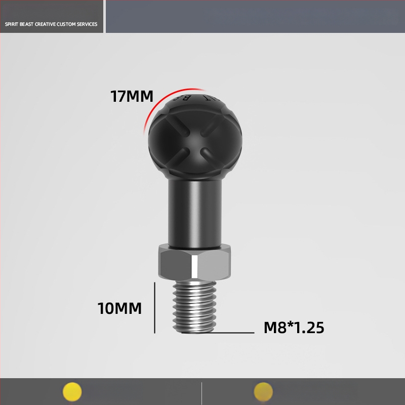 Električno vozilo: univerzalni nosač sa kugličnom glavom, spojni štap M6/M8/M10, promjer 17 mm, kuglična glava adapter 20 mm, 25 mm