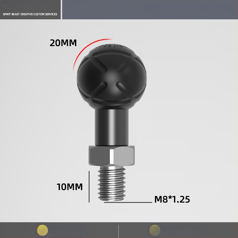 Električno vozilo: univerzalni nosač sa kugličnom glavom, spojni štap M6/M8/M10, promjer 17 mm, kuglična glava adapter 20 mm, 25 mm