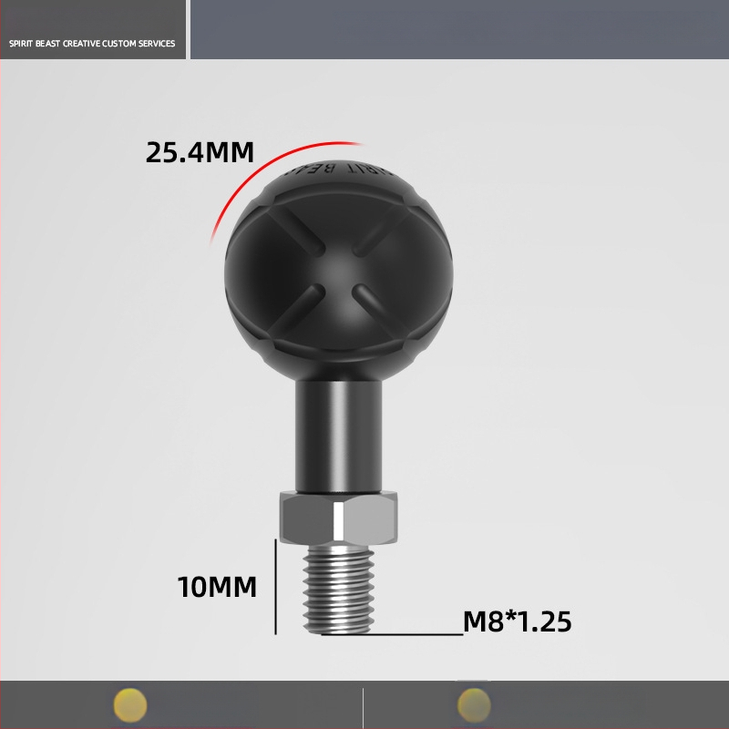 Električno vozilo: univerzalni nosač sa kugličnom glavom, spojni štap M6/M8/M10, promjer 17 mm, kuglična glava adapter 20 mm, 25 mm