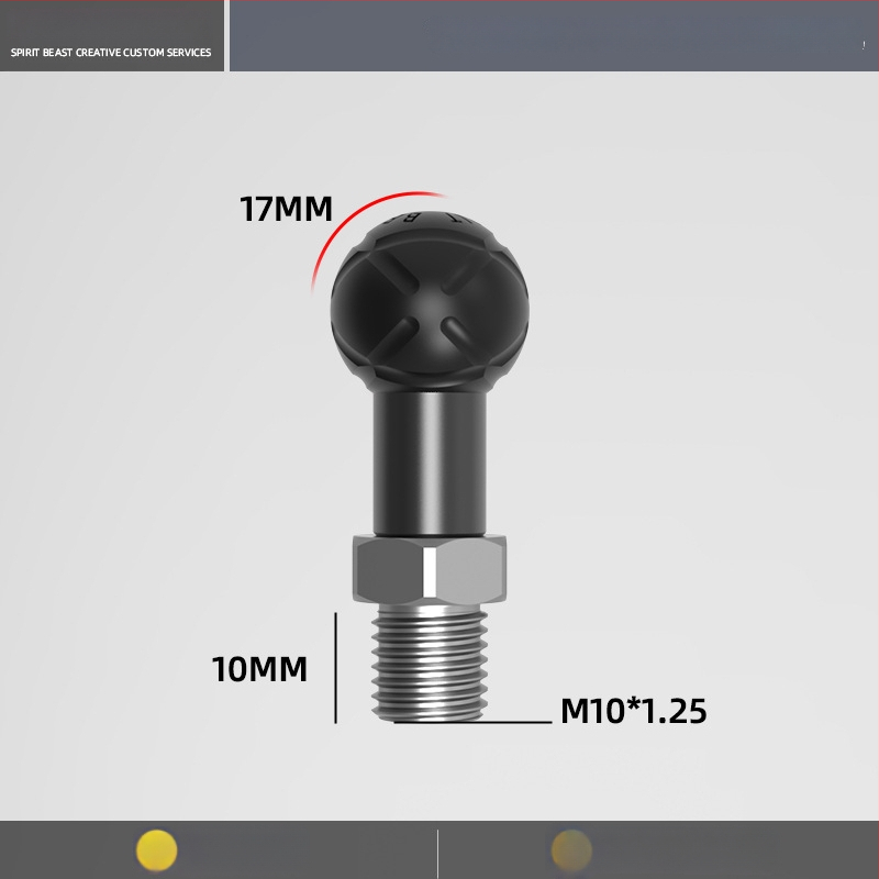 Električno vozilo: univerzalni nosač sa kugličnom glavom, spojni štap M6/M8/M10, promjer 17 mm, kuglična glava adapter 20 mm, 25 mm