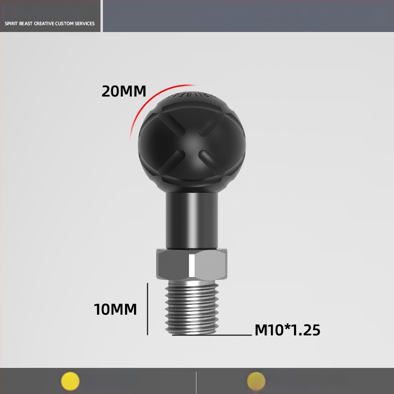 Električno vozilo: univerzalni nosač sa kugličnom glavom, spojni štap M6/M8/M10, promjer 17 mm, kuglična glava adapter 20 mm, 25 mm