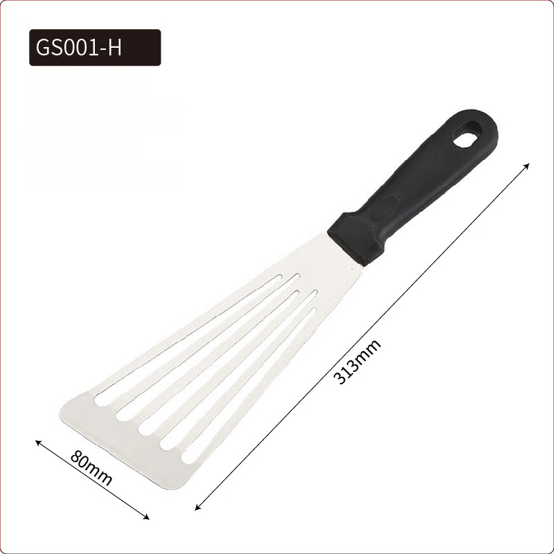 Rozsdamentes acél teppanyaki spatula készlet kültéri grillsütéshez — modern minimalista design, tartalmaz spatulákat steakhez és palacsintákhoz, testreszabható