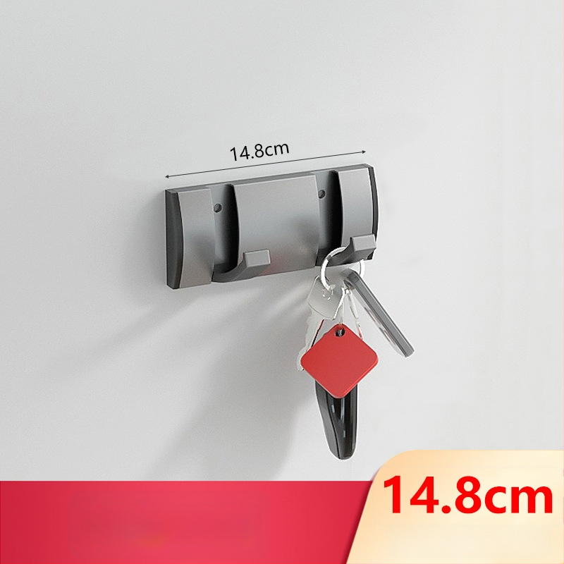 Скрита закачалка за врата за антре/гардероб — стенна сгъваема закачалка за палта и шапки, без пробиване — Space Aluminum, 444 g, Nano sandblasting, Светъл лукс, EU CE сертификация