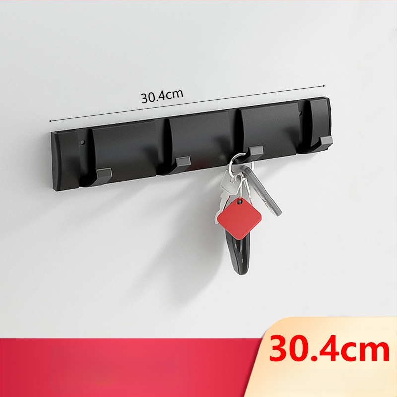 Скрита закачалка за врата за антре/гардероб — стенна сгъваема закачалка за палта и шапки, без пробиване — Space Aluminum, 444 g, Nano sandblasting, Светъл лукс, EU CE сертификация