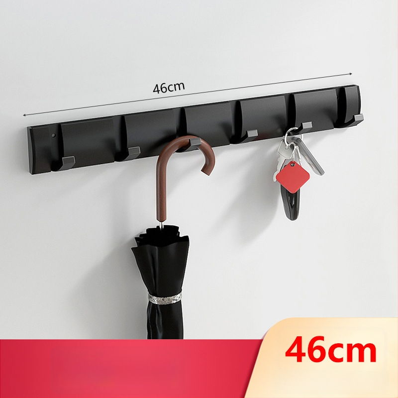 Скрита закачалка за врата за антре/гардероб — стенна сгъваема закачалка за палта и шапки, без пробиване — Space Aluminum, 444 g, Nano sandblasting, Светъл лукс, EU CE сертификация