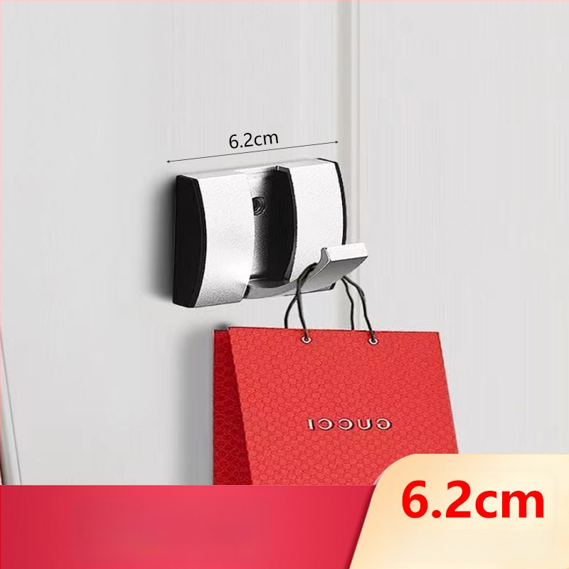 Скрита закачалка за врата за антре/гардероб — стенна сгъваема закачалка за палта и шапки, без пробиване — Space Aluminum, 444 g, Nano sandblasting, Светъл лукс, EU CE сертификация