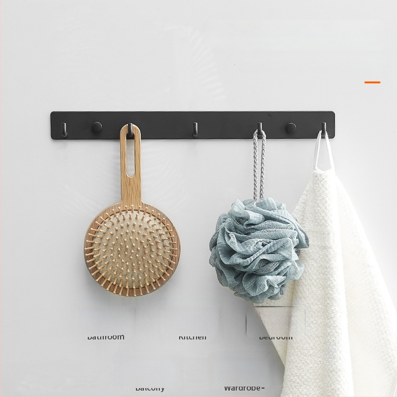 Без пробиване стенно закачало за кухня, антре и баня — space алуминий, 120 г, модерен минималистичен стил