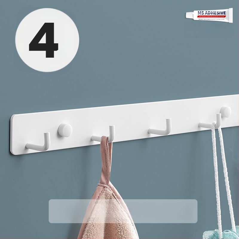 Без пробиване стенно закачало за кухня, антре и баня — space алуминий, 120 г, модерен минималистичен стил