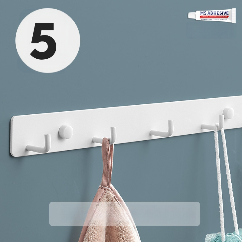 Без пробиване стенно закачало за кухня, антре и баня — space алуминий, 120 г, модерен минималистичен стил