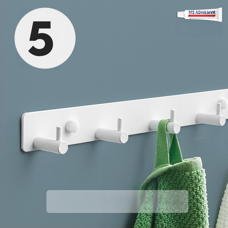 Без пробиване стенно закачало за кухня, антре и баня — space алуминий, 120 г, модерен минималистичен стил