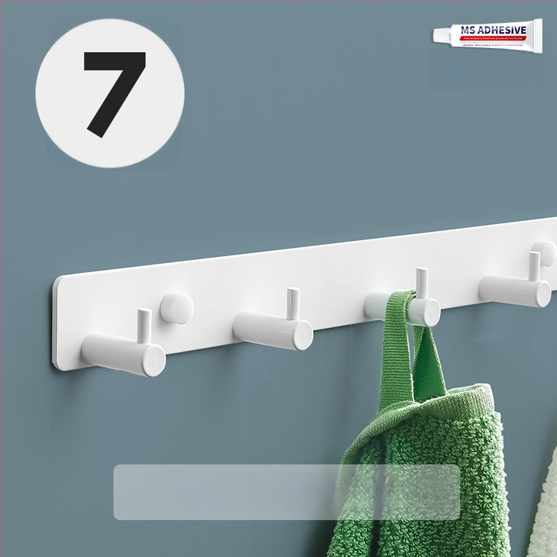 Без пробиване стенно закачало за кухня, антре и баня — space алуминий, 120 г, модерен минималистичен стил