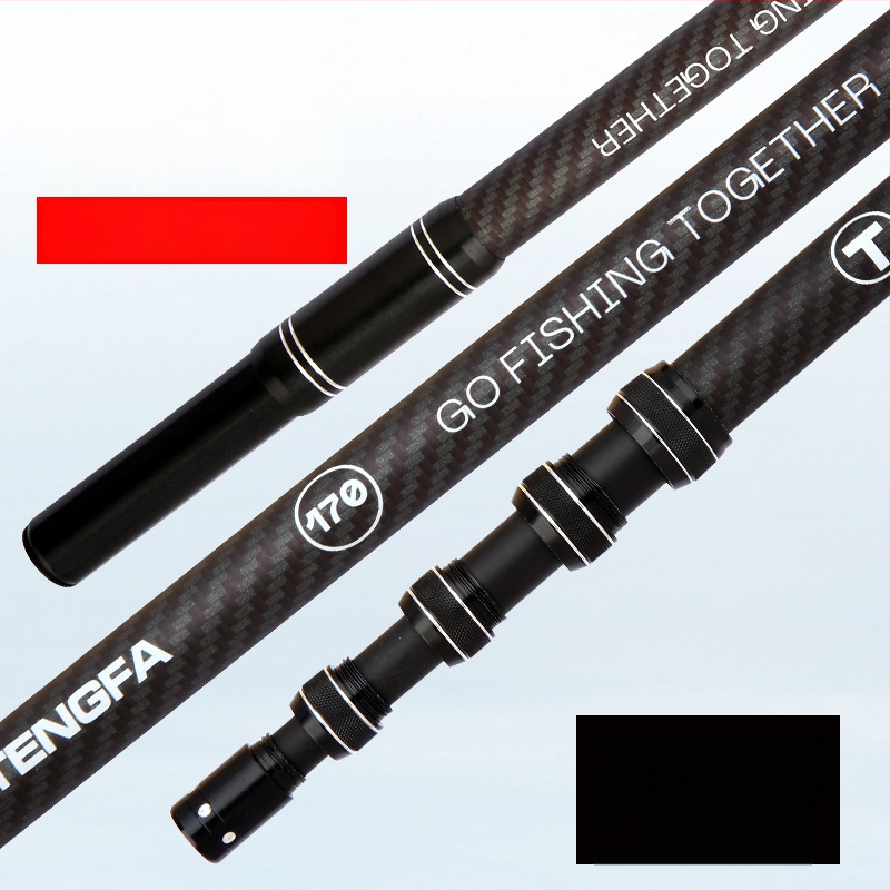 Karbonski držač štapa, ultra kratka sekcija 52 cm, lagan i čvrst, dvostruki držač za štapove
