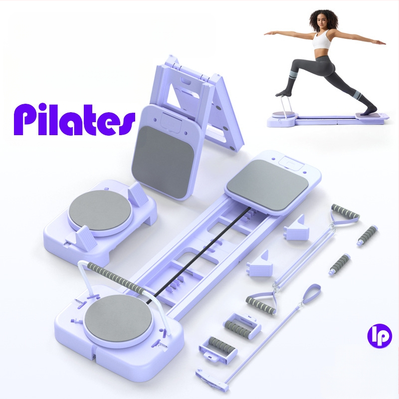 Pilates ležaj s višenamjenskom fitness pločom za kućne vježbe — trbuh, bokovi i noge, prijenosno