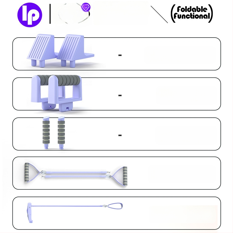 Pilates ležaj s višenamjenskom fitness pločom za kućne vježbe — trbuh, bokovi i noge, prijenosno