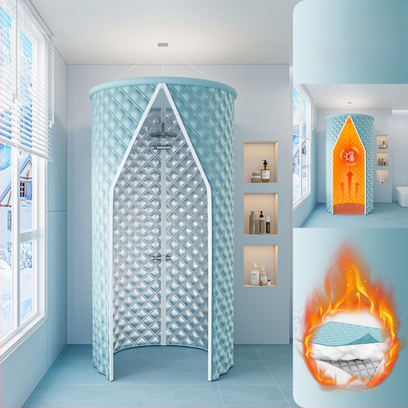 Покривало за баня за зимно домашно къпане, модерен минималистичен стил, полиестер, марка Blue Grass