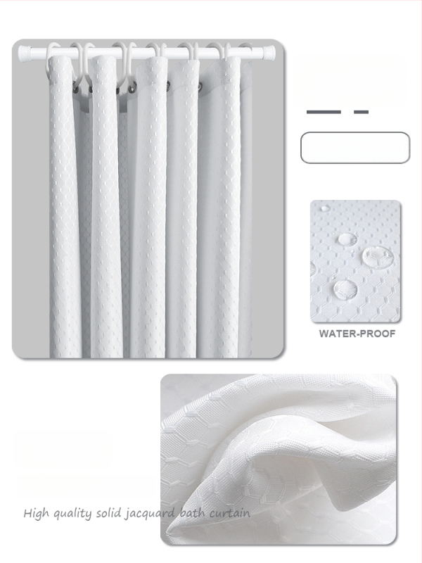 Душ завеса в скандинавски стил, полиестер, водоустойчива, против мухъл (Материал: полиестер; Стил: скандинавски; Водоустойчива; Против мухъл)