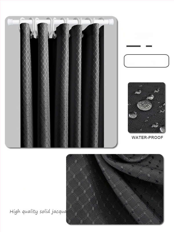 Душ завеса в скандинавски стил, полиестер, водоустойчива, против мухъл (Материал: полиестер; Стил: скандинавски; Водоустойчива; Против мухъл)