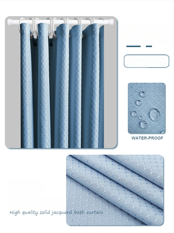 Душ завеса в скандинавски стил, полиестер, водоустойчива, против мухъл (Материал: полиестер; Стил: скандинавски; Водоустойчива; Против мухъл)