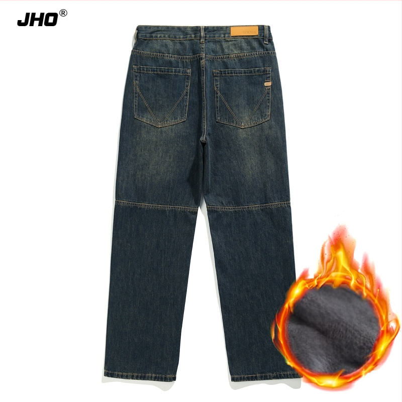 Muške traperice ravnog kroja - jesen vintage, oprane i izlizane (distressed), 2026, ležerni stil