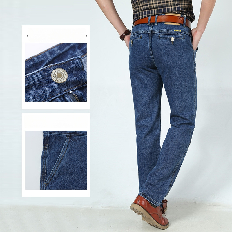 JEYWOOD Apple Jeans za muškarce, 2026. proljeće-ljeto, 100% pamuk, visoki pojas, ravne nogavice, opuštena silueta za muškarce srednje dobi i starije