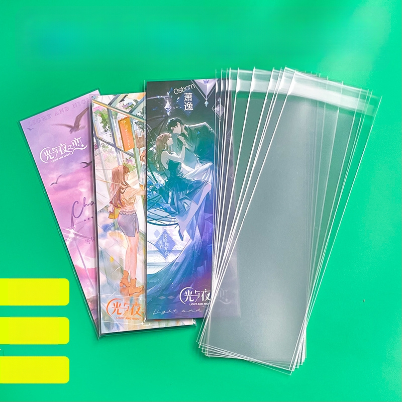 Prozirna debela samoljepljiva zaštitna vrećica za karte; skladištenje i zaštita Light and Night Love i Idolish7 kolekcija.