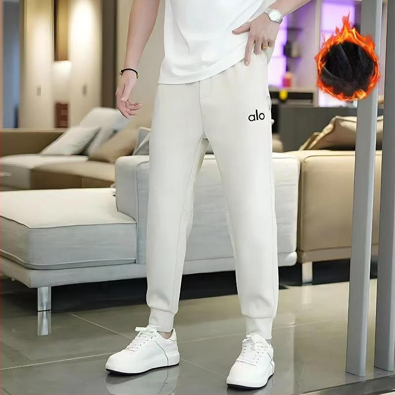 Muške sportske hlače za slobodno vrijeme, slim kroj, prugaste, prozračne, visok pas, bez pojasa, ravni završeci, džepovi